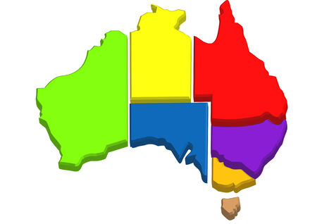 australian map. abstract map isolated on a white backgroundのイラスト素材