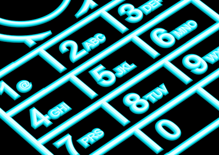 cell phone night. lighted cell phone keypadのイラスト素材