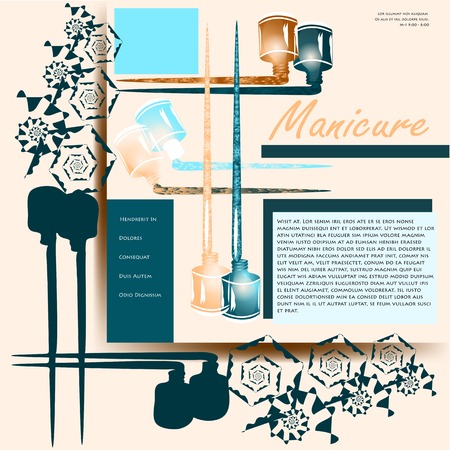 template for manicure site with abstract polish nileのイラスト素材