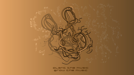 musical background with sloganのイラスト素材