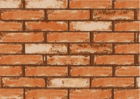 brick wall. Old brick wall in a background imageのイラスト素材