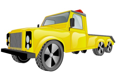 tow truck car isolated on a white backgroundのイラスト素材