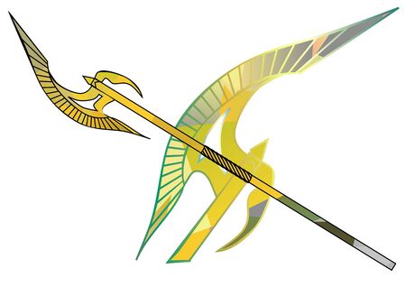 long abstract ax isolated on a white backgroundのイラスト素材
