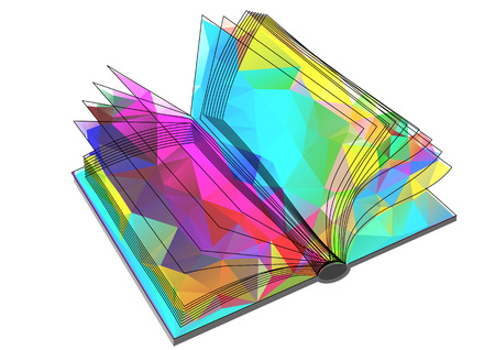 abstract triangular book isolated on a white backgroundのイラスト素材