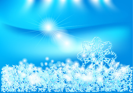 snow. winter abstract background with snow and lightのイラスト素材