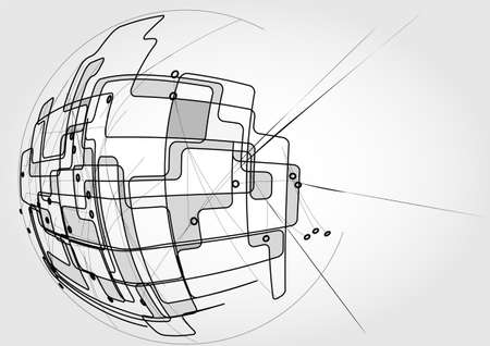 technology gray background.abstract circuit. 10 ERPSのイラスト素材