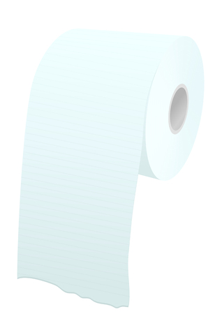 toilet paper roll isolated on a whote backgroundのイラスト素材
