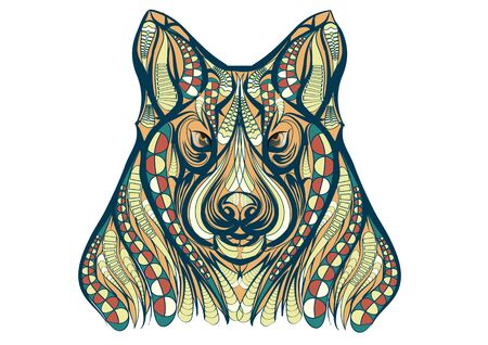 ethnic dog isolated on a white backgroundのイラスト素材
