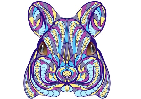 ethnic mouse isolated on a white backgroundのイラスト素材