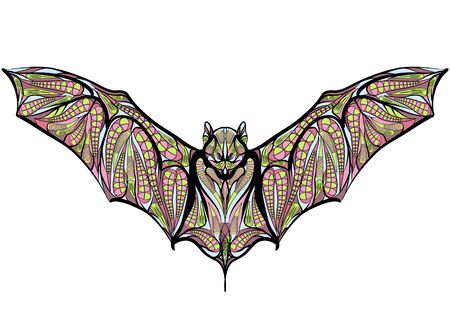 ethnic bat isolated on a white backgroundのイラスト素材