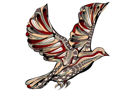 ethnic pigeon isolated on a white backgroundのイラスト素材