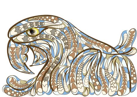 ethnic parrot isolated on a white backgroundのイラスト素材