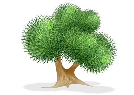 strange tree isolated on a white backgroundのイラスト素材