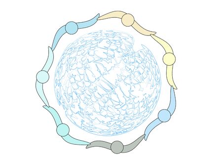 Global communication of people. simbol isolated on a white backgroundのイラスト素材