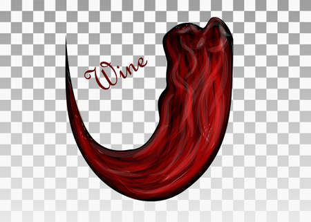 Red wine abstracton trasparent background. のイラスト素材