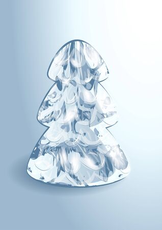 christmas tree made from ice. 10 EPSのイラスト素材