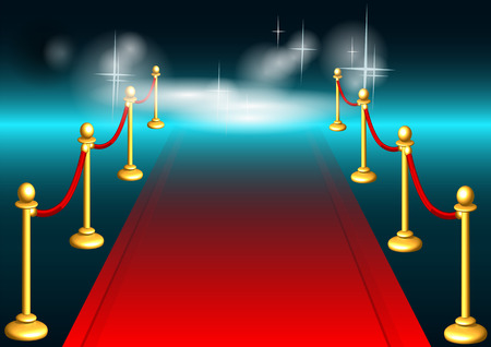 red carpet and light. abstract festive background.のイラスト素材