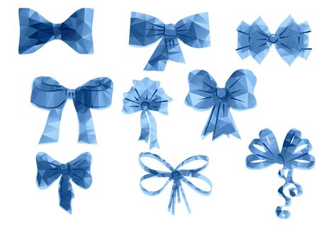 set of triangular  ribbon isolated on whiteのイラスト素材
