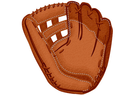 baseball glove isolated on a white backgroundのイラスト素材