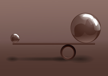balance. conceptual image of balance between two issuesのイラスト素材