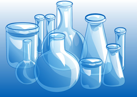 blue laboratory.  cientific and healthcare research background.のイラスト素材