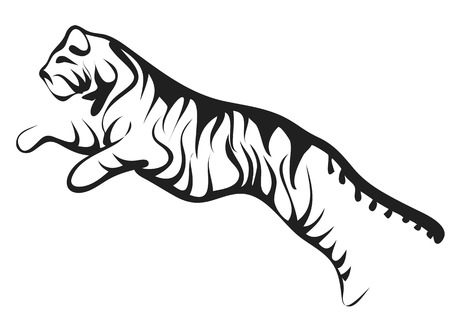 running tigerのイラスト素材