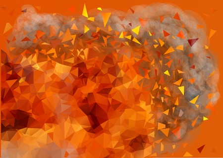 explosion abstract background with thick black smokeのイラスト素材
