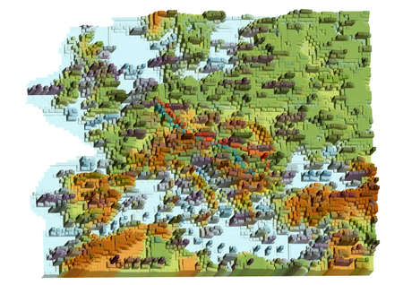 Map of Europe. abstract geometrical stylized map