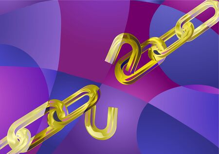 broken chain symbol of freedom on abstract backgroundのイラスト素材