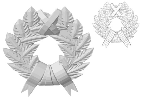 Carved wreath illustration.のイラスト素材
