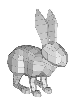 Polygonal abstract rabbitのイラスト素材