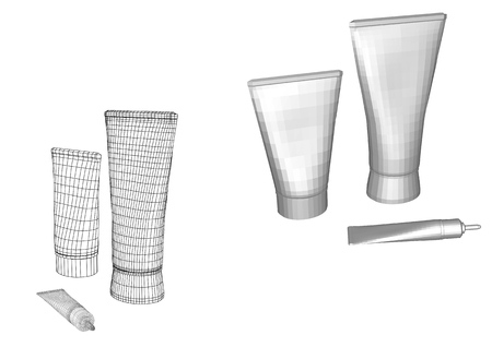 tubes perfume isolated on a white backgroundのイラスト素材