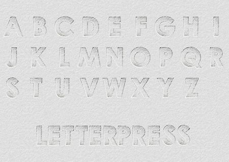 Letterpress. alphabet on abstract background.のイラスト素材