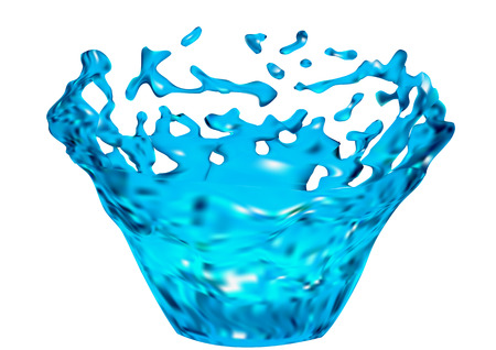splash of water isolated on a white backgroundのイラスト素材