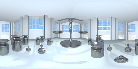 Mass Standard and scale HDRI map 3d illustrationの写真素材
