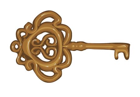 vector key isolated on a white backgroundのイラスト素材