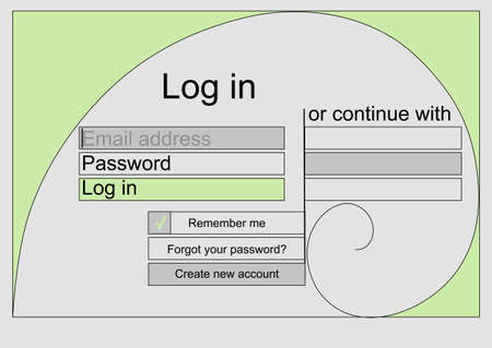 login page. Login form page template, access to account concept.のイラスト素材