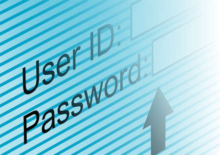 Closeup of Password Box in Internet Browserのイラスト素材