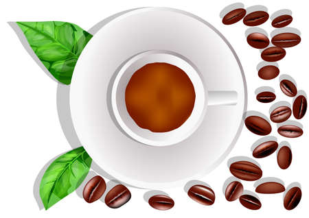 coffee illustration isolated on white backgroundのイラスト素材