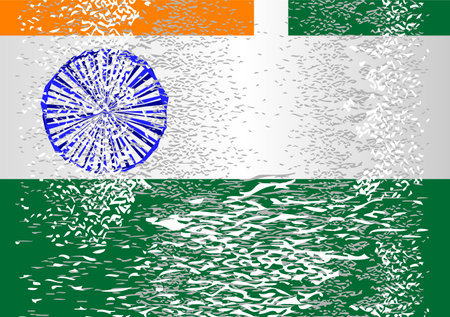 india abstraction with abstract symbolsのイラスト素材