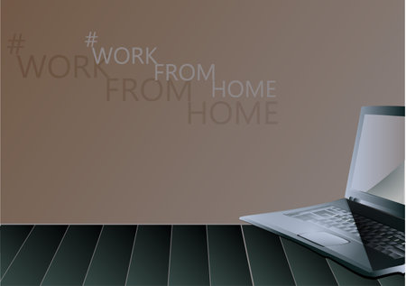 work from home abstract vector illustrationのイラスト素材