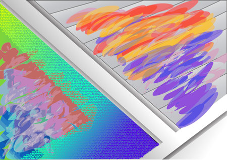 abstract acryl color vector illustrationの写真素材