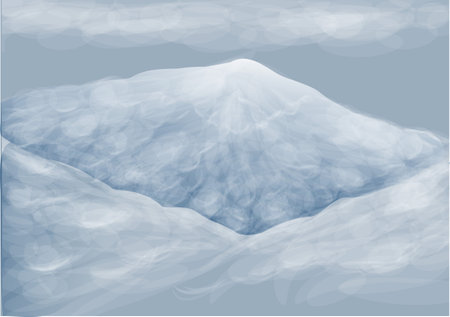 mountains and snow vector illustrationのイラスト素材