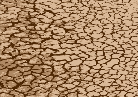 drought emergency vector illustration. Dry heavy cracked Earthのイラスト素材