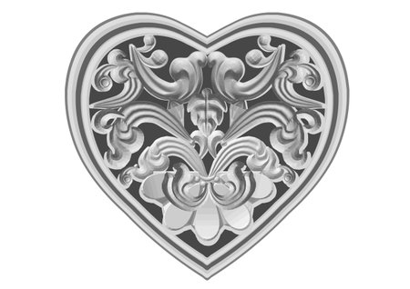 stone heart. abstract vector illustration isolated on white backgroundのイラスト素材