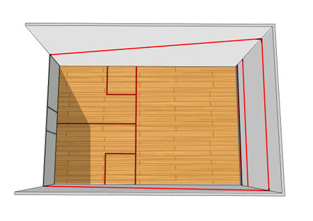 Squash Court vector illustration isolated on whiteのイラスト素材