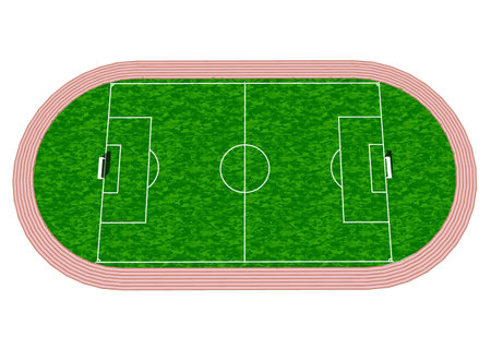 soccer field vector illustration isolated on white backgroundのイラスト素材