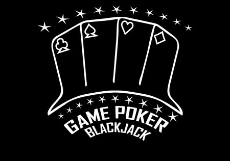 blackjack vector, symbol related to poker gameのイラスト素材