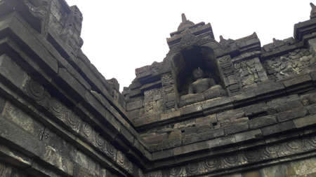 Candi Borobudur, Magelang, West Java, Indonesia - January 1, 2019 : Borobudur temple building looks strong and magnificent. Being the center of attention of visitorsのeditorial素材