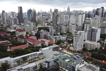 Bangkok skyscrapers landscape -View of  Prime Sukhumvit area.